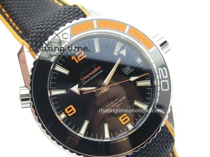 0109 Thermal 2016 Planet Ocean 45mm SS JHF Black Dial On Nylon Strap A 8245